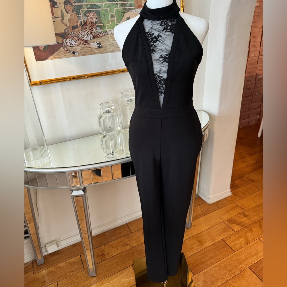 BEBE JUMPSUIT With Lace Details Size Small